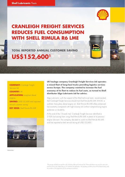 Cranleigh Freight Services: ahorro de combustible