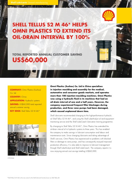 Omni Plastics: lubricación de máquinas de inyección