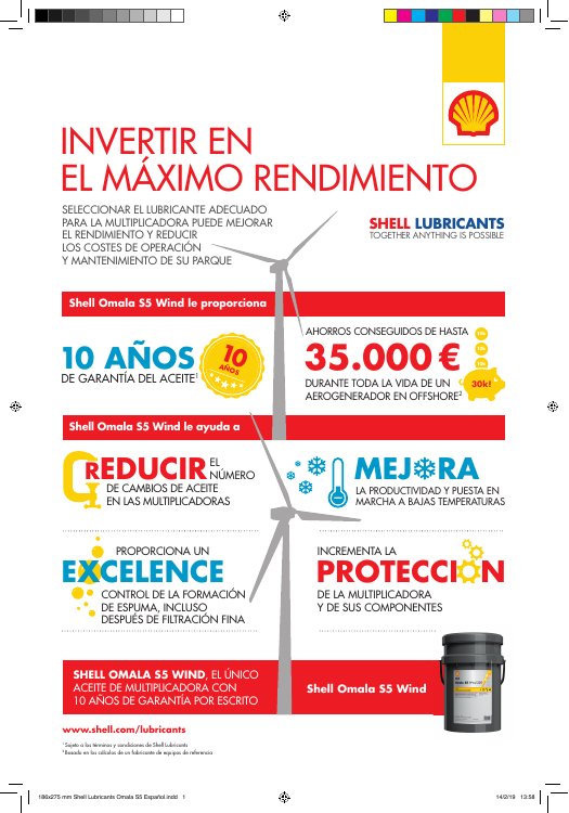 Shell Omala S5 Wind · Energía eólica