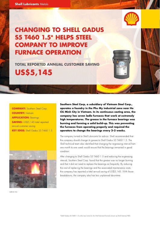 Southern Steel: rodamientos de hornos