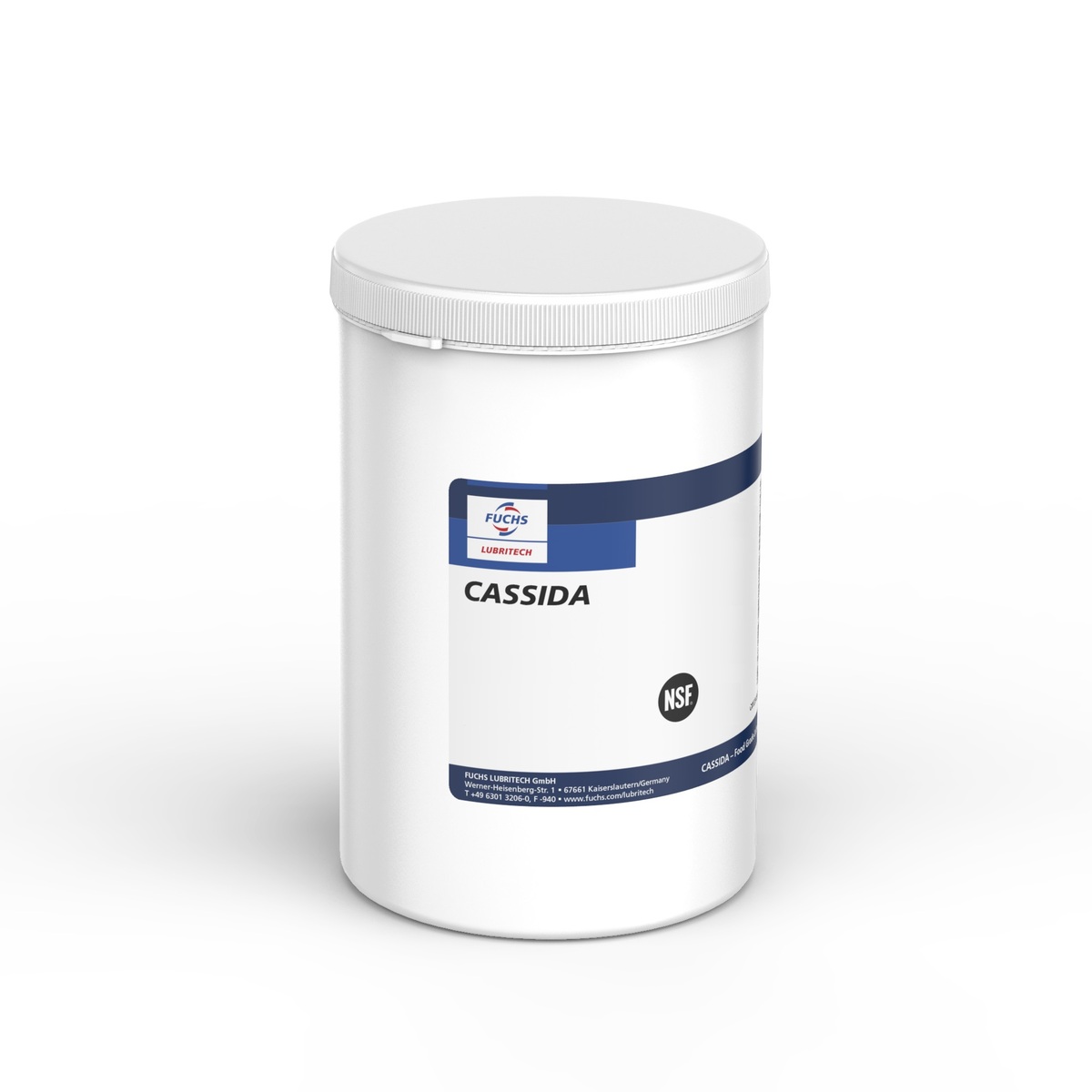 Imagen del envase asociada por FUCHS España a CASSIDA GREASE FC 2 · 1 kg · Ref. FUCHS 600822002.