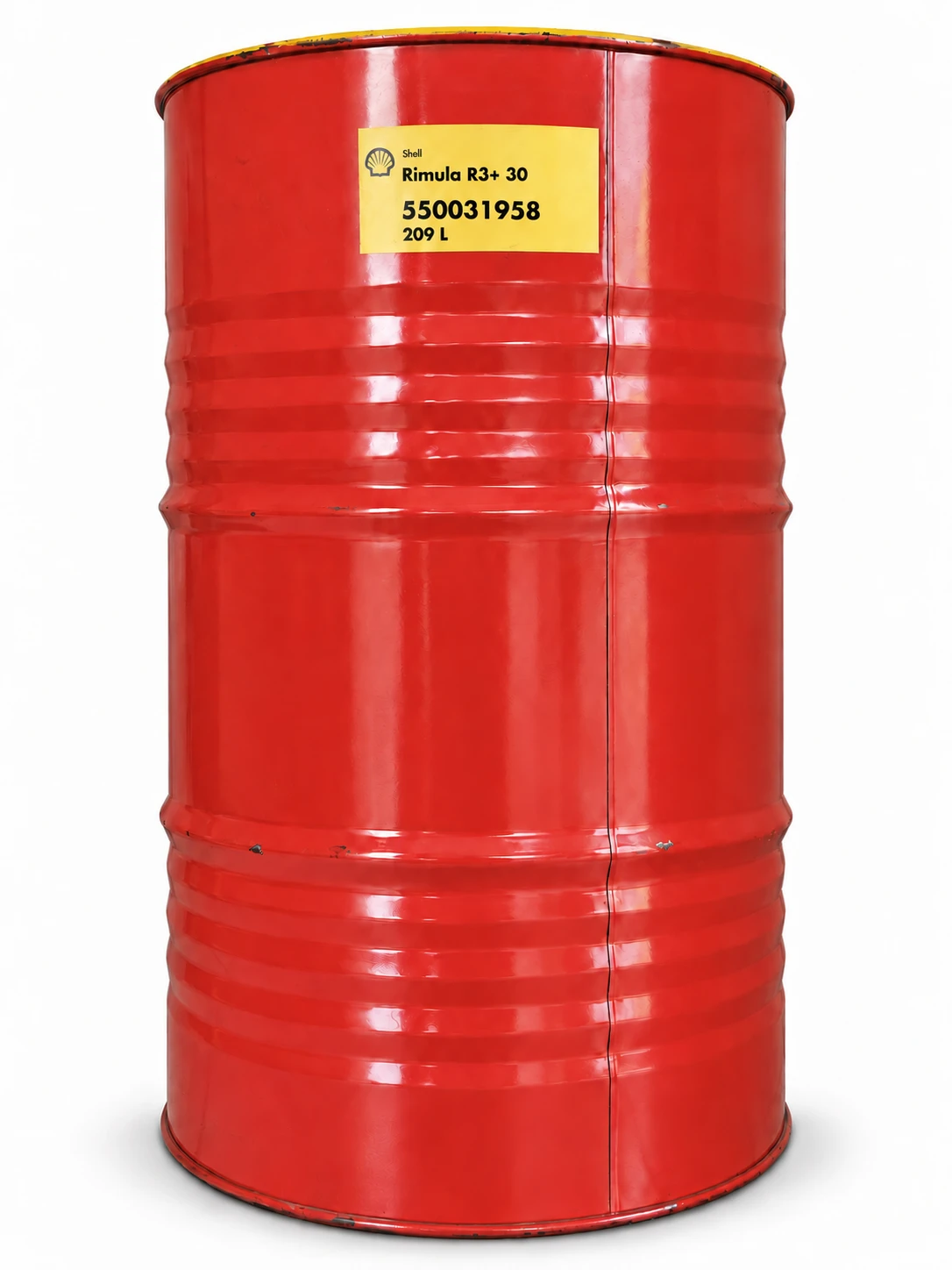 Imagen ilustrativa · Shell Rimula R3+ 30 · 209 L. El envase y la etiqueta pueden variar.