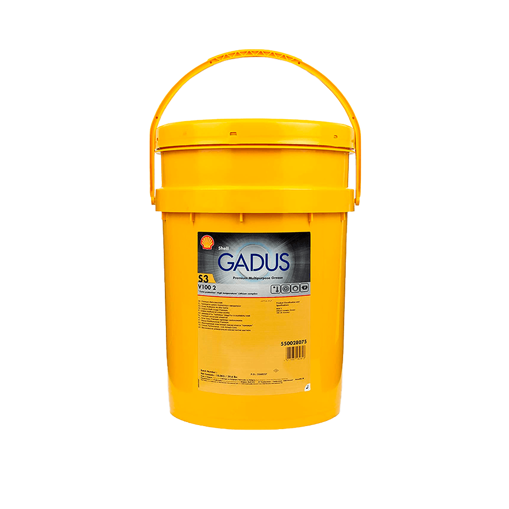 Shell Gadus S3 V100 2 · 18 kg. La etiqueta puede variar según el lote.
