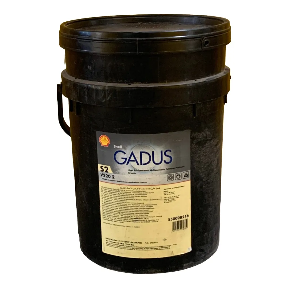Shell Gadus S2 V220 2 · 18 kg. El diseño de la etiqueta puede variar.