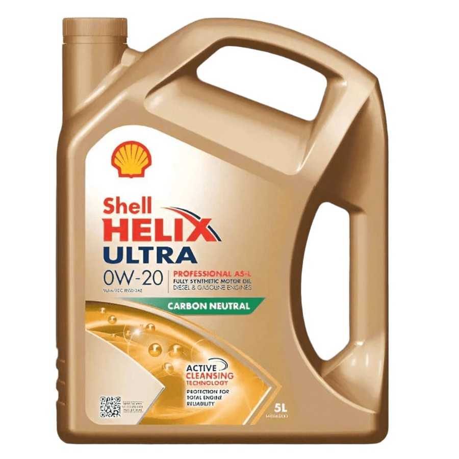 Shell Helix Ultra Professional ASL 0W-20 · 5 L. El diseño de la etiqueta puede variar.