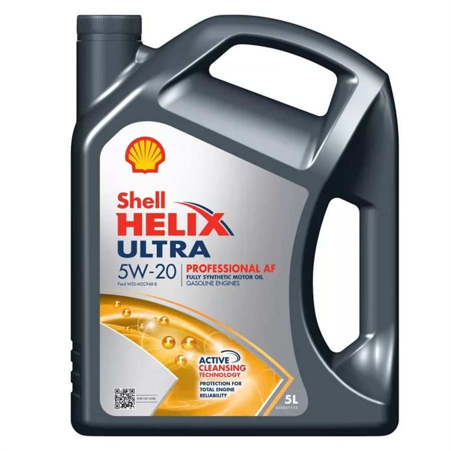 Shell Helix Ultra Professional AF 5W-20 · 5 L. El diseño de la etiqueta puede variar.
