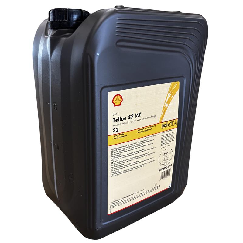 Shell Tellus S2 VX 32 · 20 L. El diseño de la etiqueta puede variar.