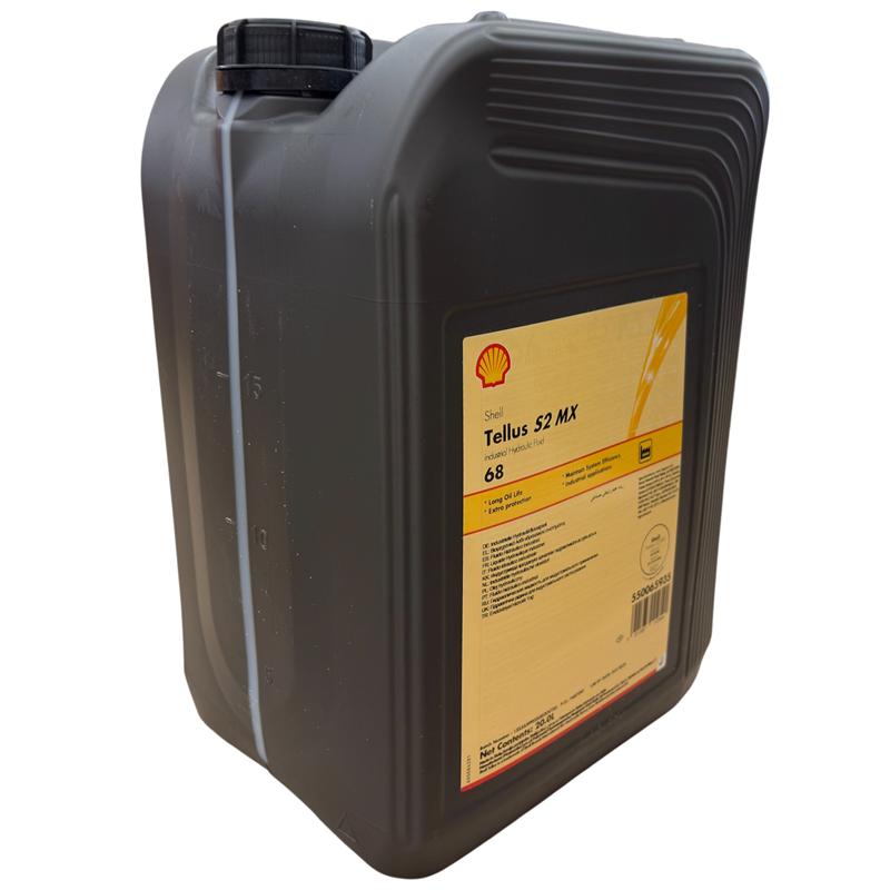 Shell Tellus S2 MX 68 · 20 L. El diseño de la etiqueta puede variar.