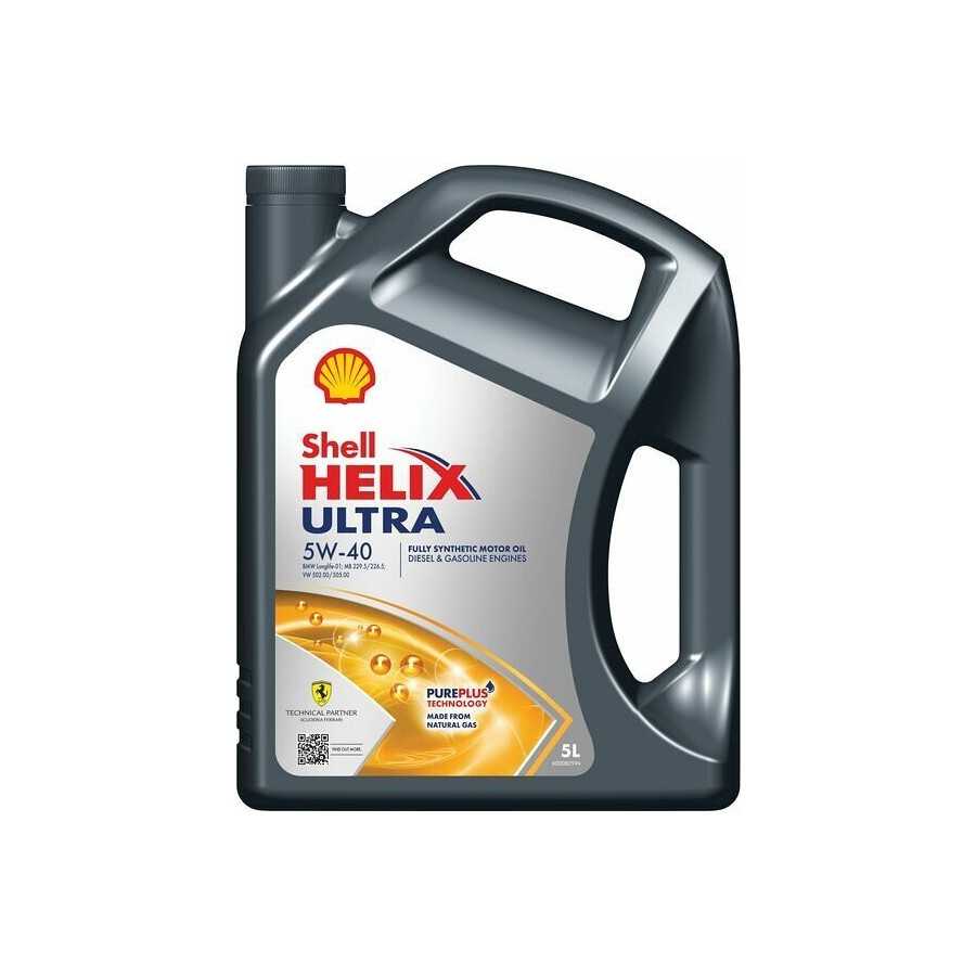 Shell Helix Ultra 5W-40 · 5 L. El diseño de la etiqueta puede variar.